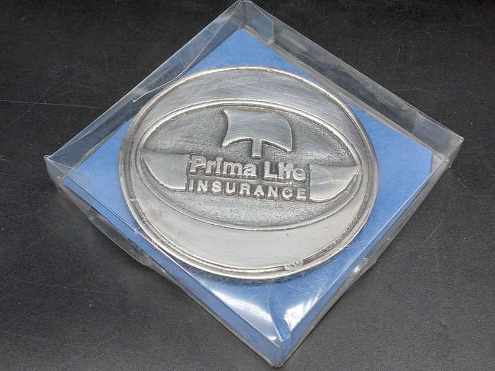 Vintage! Silver Smiths - Silver Plated - Prima Life Insurance - Coaster
