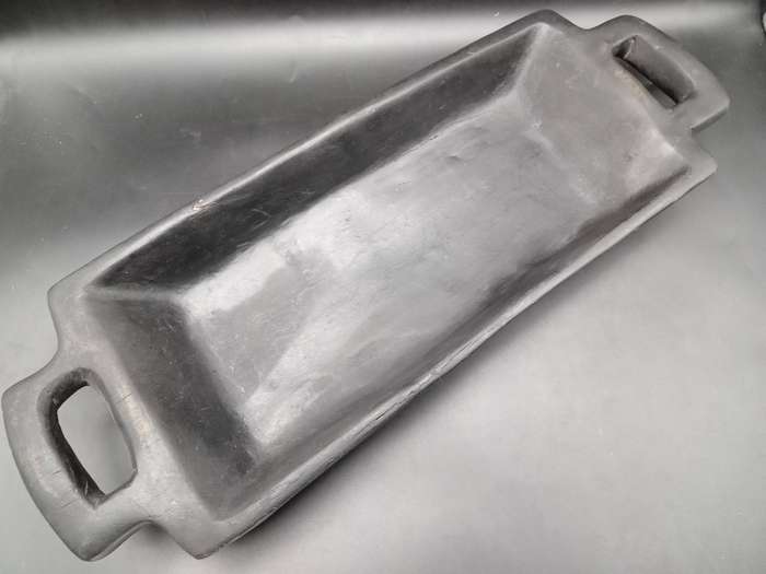 Vintage!  African Wooden Bowl, Black Trough, Serving Tray.
