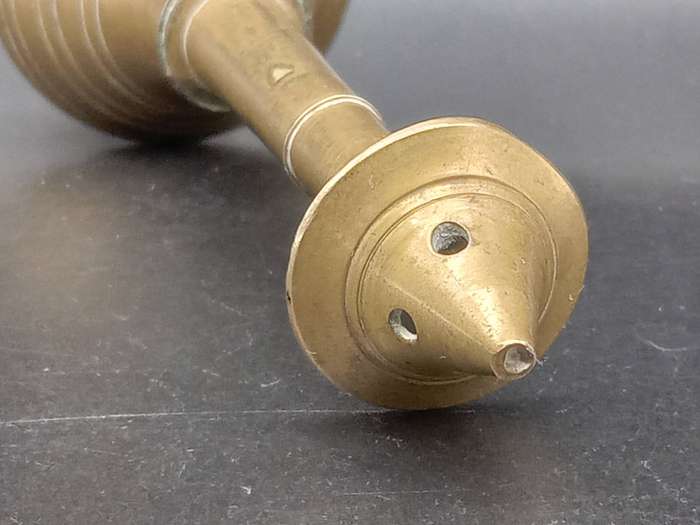 Vintage! Miniature Ornate Brass Sprinkler Rose Water Bottle.