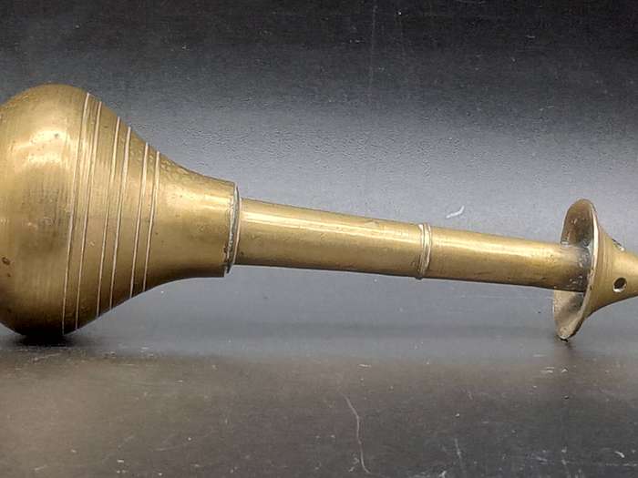 Vintage! Miniature Ornate Brass Sprinkler Rose Water Bottle.