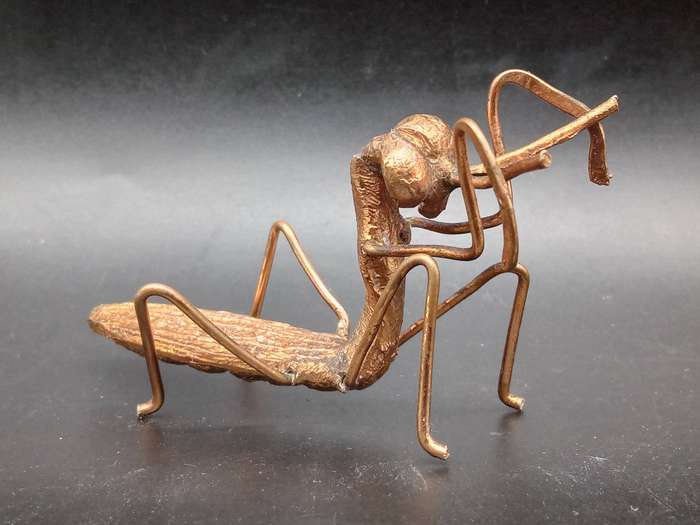 Vintage!  Inspired Copper Praying Mantis.
