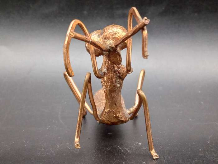 Vintage!  Inspired Copper Praying Mantis.