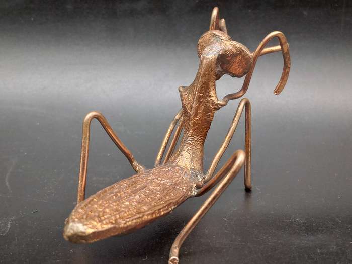 Vintage!  Inspired Copper Praying Mantis.