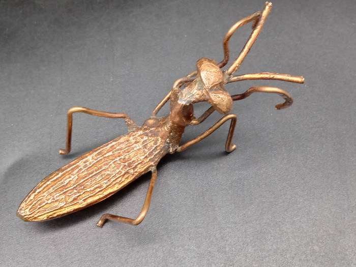 Vintage!  Inspired Copper Praying Mantis.