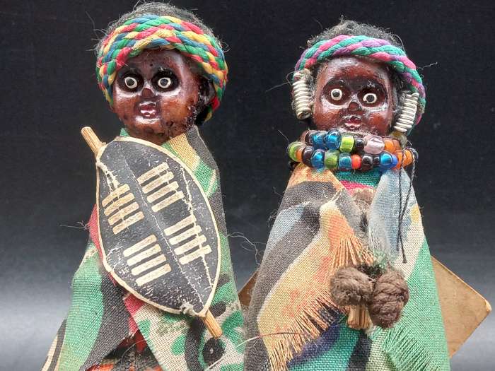 Africana! South Africa - Ndebele Tribe - Handwork House - Native Folk Art Figurines