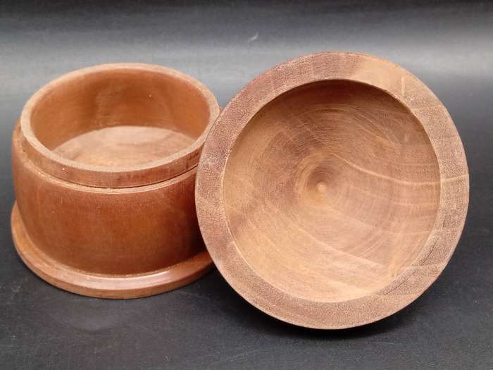 Vintage! Denmark - Sculptural Turned Wood - Acorn - Trinket Box