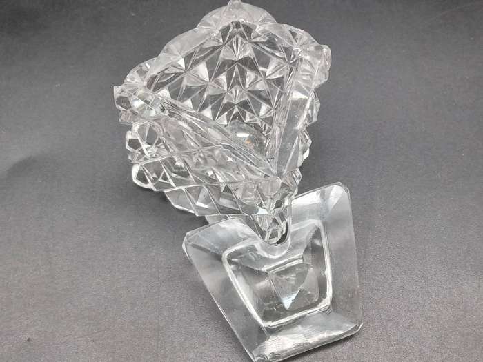 Vintage! Cut Glass -Lidded - Mustard Pot