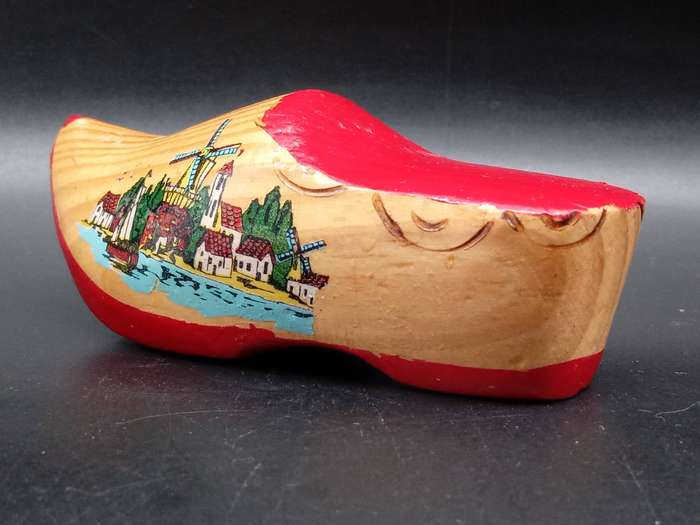 Vintage! Holland - Hand Carved - Wooden - Clog or Klomp Ornament