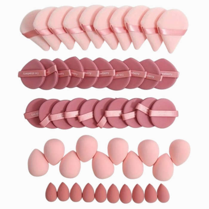 30 Pieces Pretty Puff Assorted Makeup Sponges (Pink)