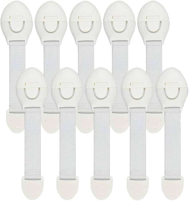 10Pcs Adjustable Baby Safety Locks Straps Latches for Kids Proofing Cabinets