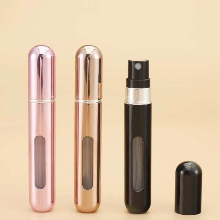 3pcs Travel Mini Perfume Refillable Atomizer Container, Portable Perfume Scent Pump Case Fragrance