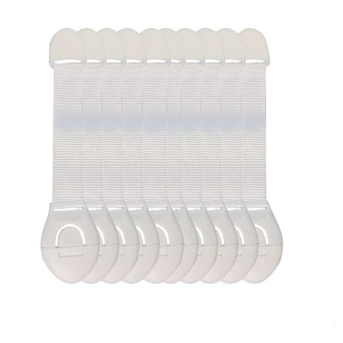 10Pcs Adjustable Baby Safety Locks Straps Latches for Kids Proofing Cabinets
