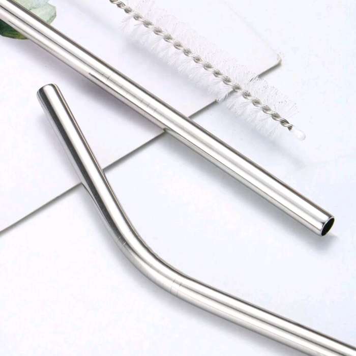Reusable Stainless Steel Straws,12 Pack 8.46" Ultra Long Reusable Metal Drinking Straws