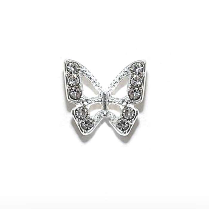 30 Pcs Butterfly Nail Charms - Metal Small Cute and Glittery 3D Acrylic Gems for Stunning Nail
