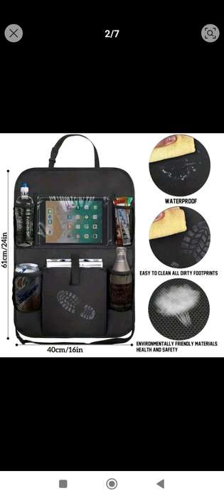 Car Backseat Organizer with 10 inch Clear Tablet Holder Waterproof Car Seat Back Protector