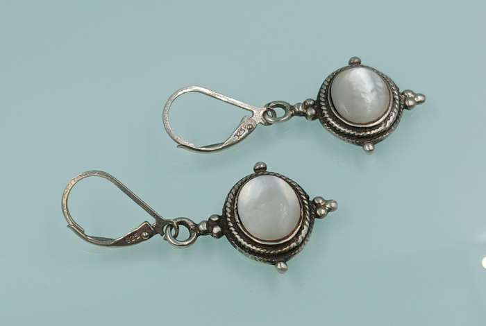 Mother of Pearl Sterling Silver Earrings