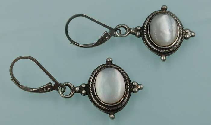 Mother of Pearl Sterling Silver Earrings