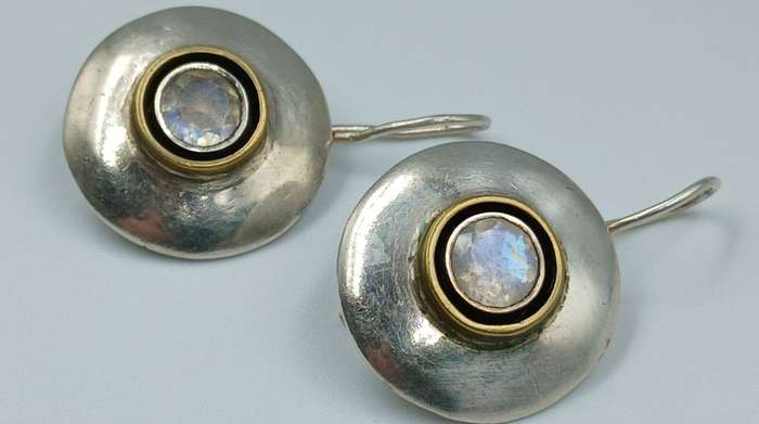 Beautiful Sterling Silver Earrings with Moonstone