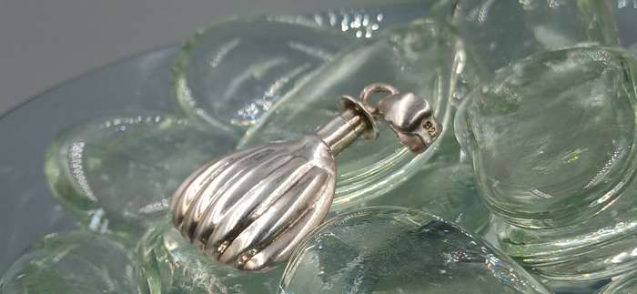Vintage Sterling Silver Perfume Bottle Pendant