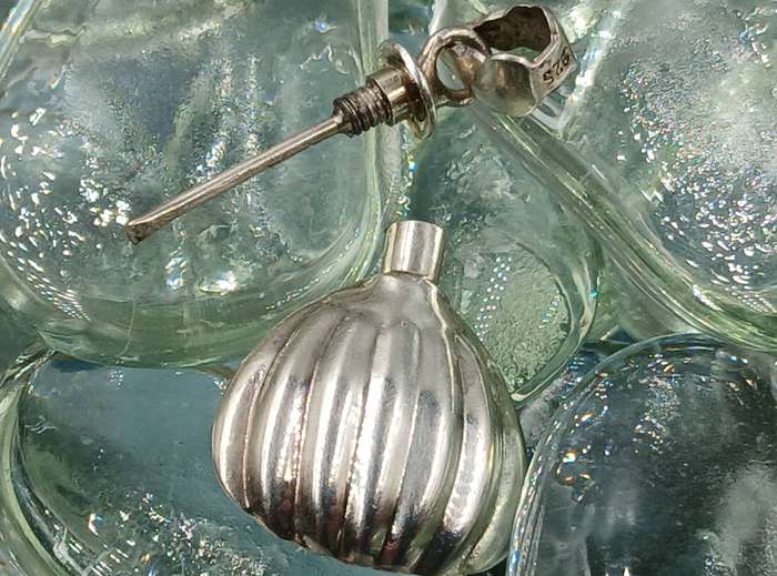 Vintage Sterling Silver Perfume Bottle Pendant