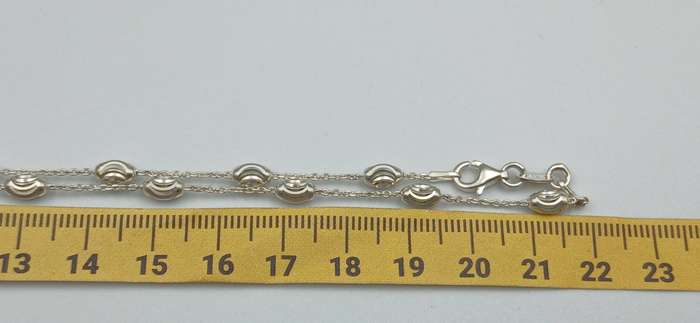 Sterling Silver Oval Moon Cut Bead Chain