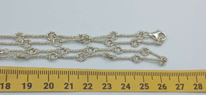 Sterling Silver Rope Chain with Knot Links