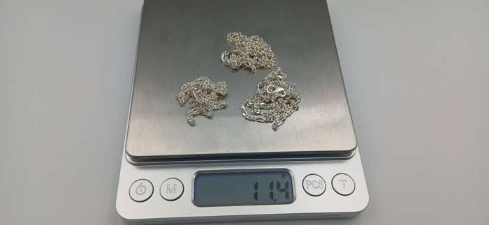 Lot of 3 Sterling Silver Chains