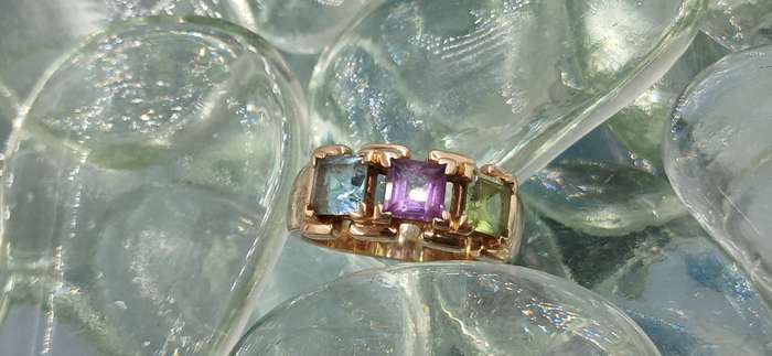 14ct Multi Colors Stone Ring