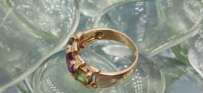 14ct Multi Colors Stone Ring
