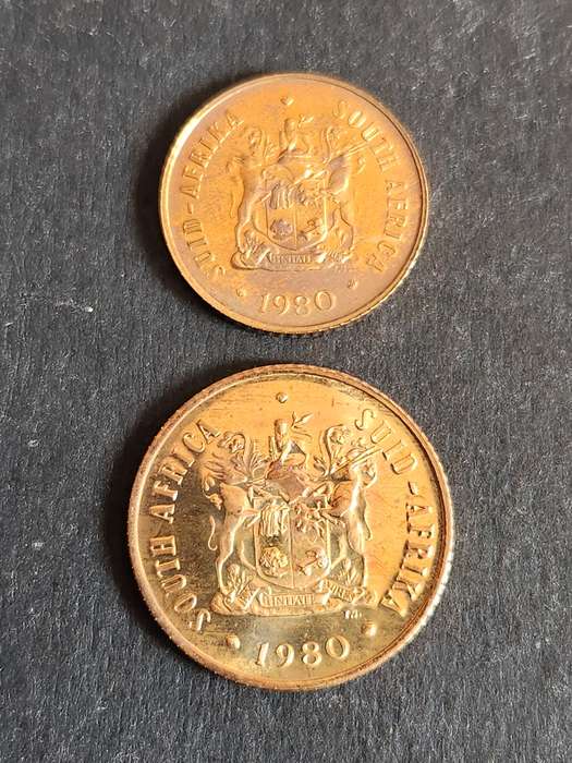 Republic One and Two Cents 1980 Proof