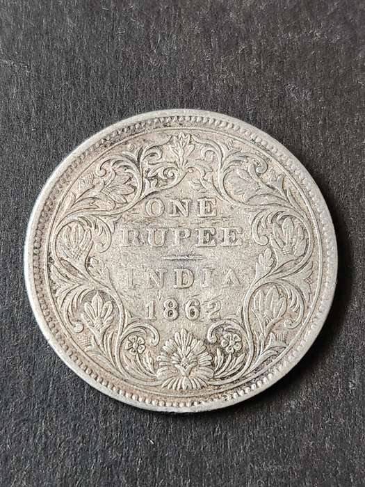 India One Rupee 1862 Silver