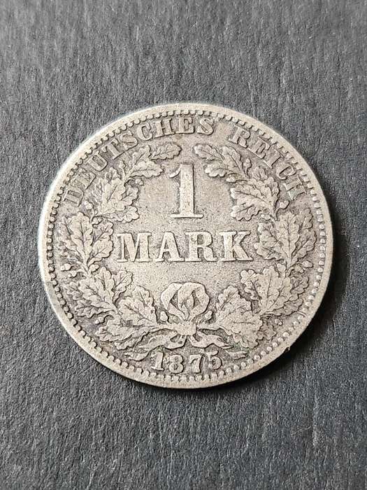 Deutsches Reich One Mark 1875 Silver