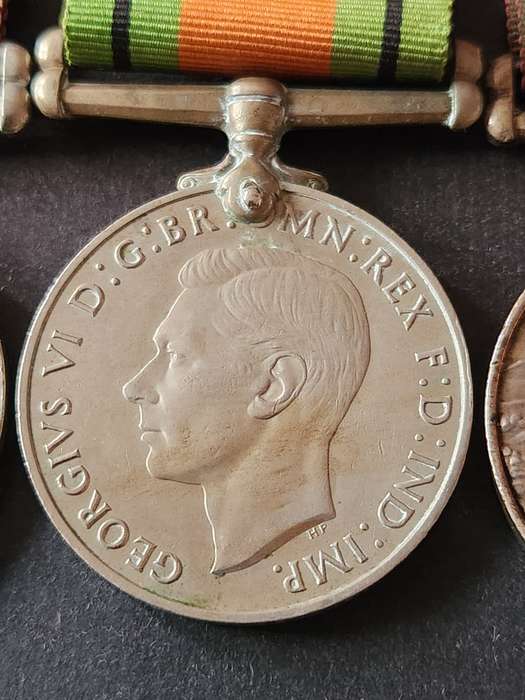 3 x WW2 Medals issued to GM Robert's 580144 - 1939-1945, Defence Medal and Africa Service Medal Silv