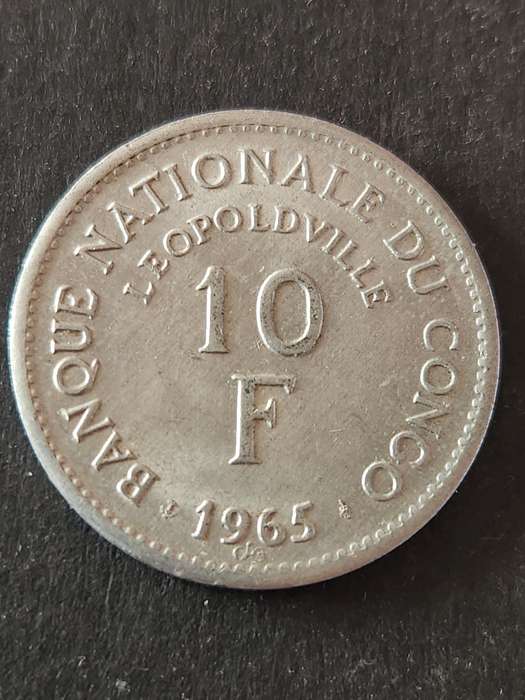 Congo Republic 10 Francs 1965 (Aliminium Coin)