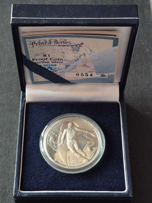 Protea Series Silver Proof One Rand 2002 Soccer