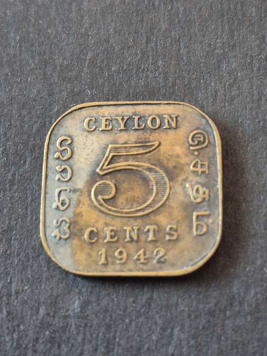 Ceylon 5 Cents 1949