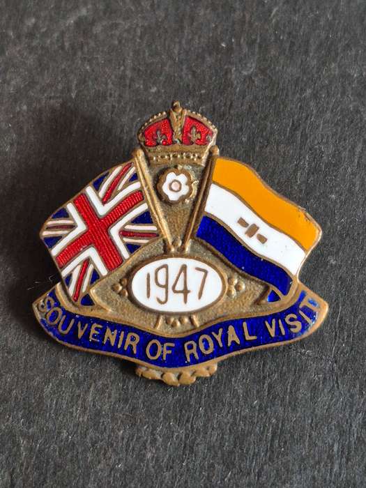 Enamel Royal visit 1947 Pin Badge