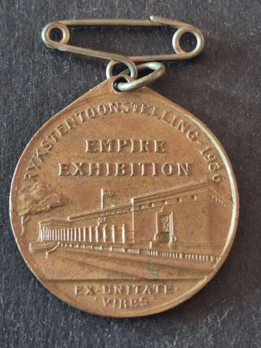 Empire Exhibition Bronze Medallion Johannesburg 1936