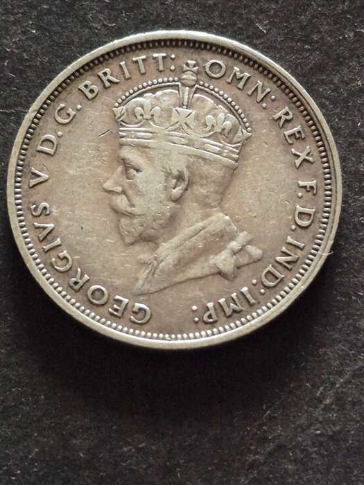 Australia One Florin 1927 .925 Silver VF+