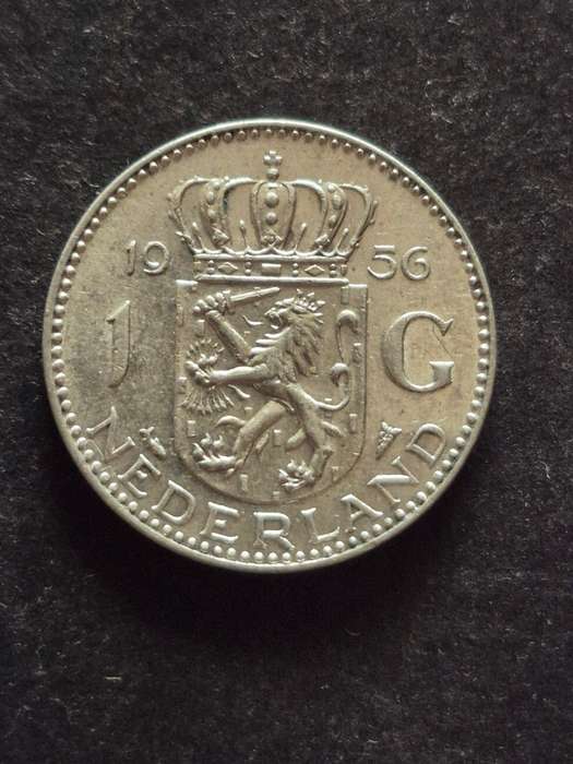 Nederlands One Gulden 1956 Silver
