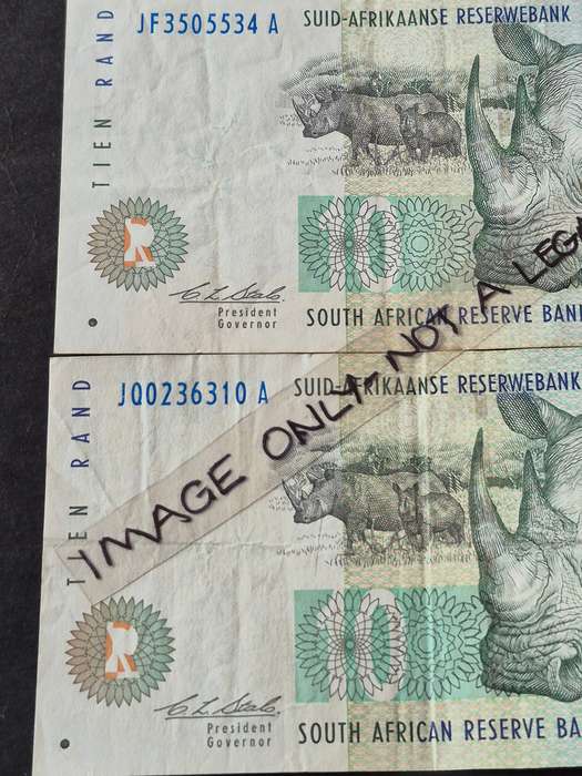 2 x CL Stals Ten Rand 2nd issue 1992