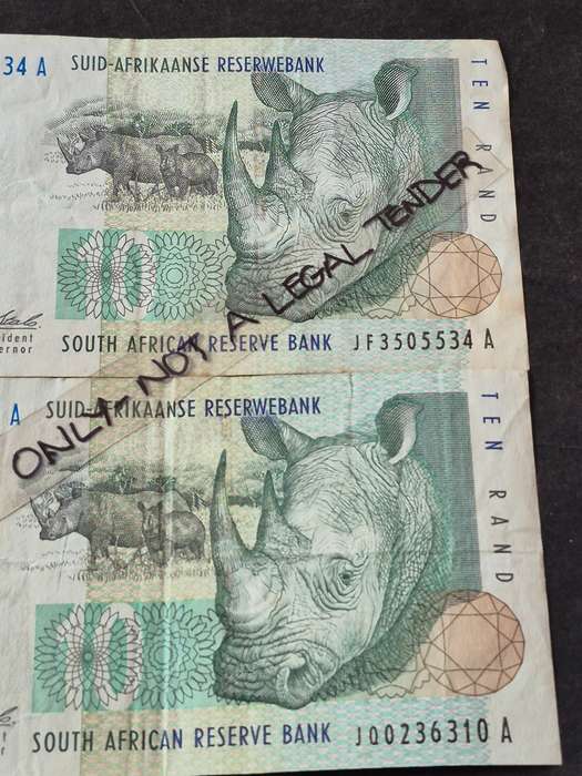 2 x CL Stals Ten Rand 2nd issue 1992