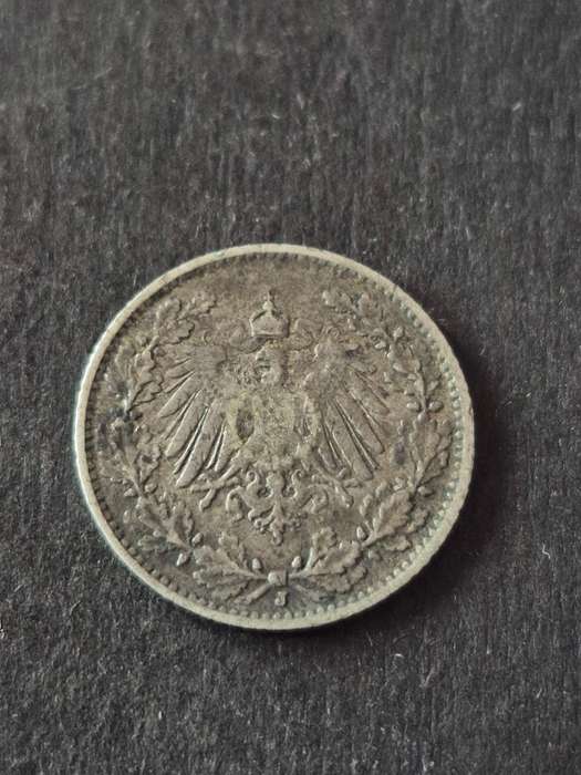 Deutsches Reich 1/2 Mark 1908 Silver