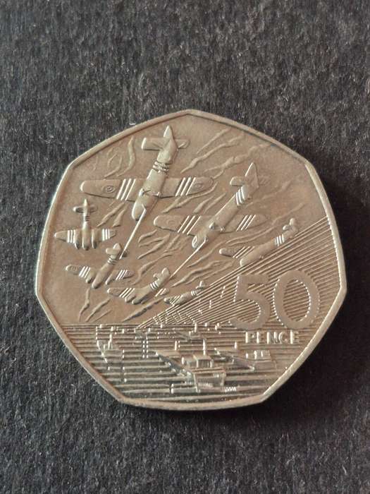 UK 50 Pence D Day Landing Commemorate 1994