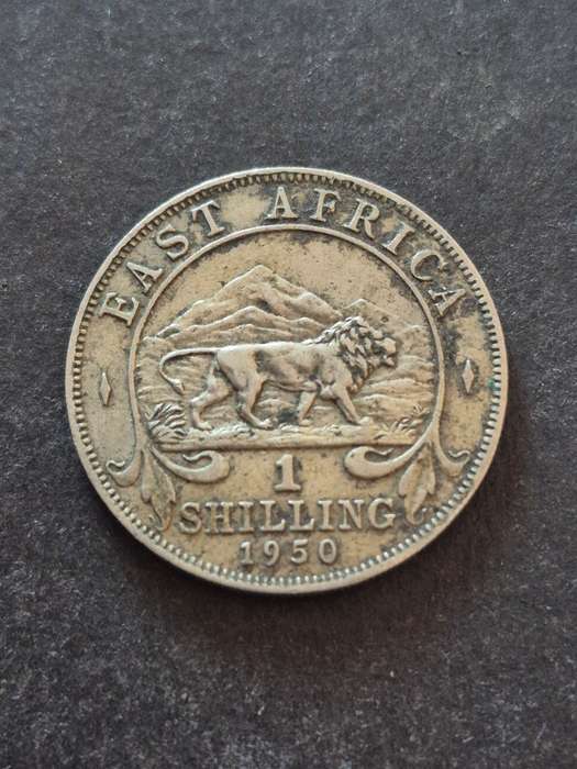 East Africa One Shilling 1950  .250 Silver