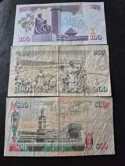 Kenya 100/200/500 Shilingi Notes 2010