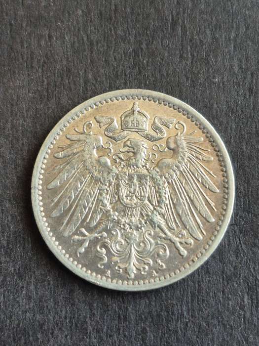 Deutsches Reich One Mark 1907 Silver