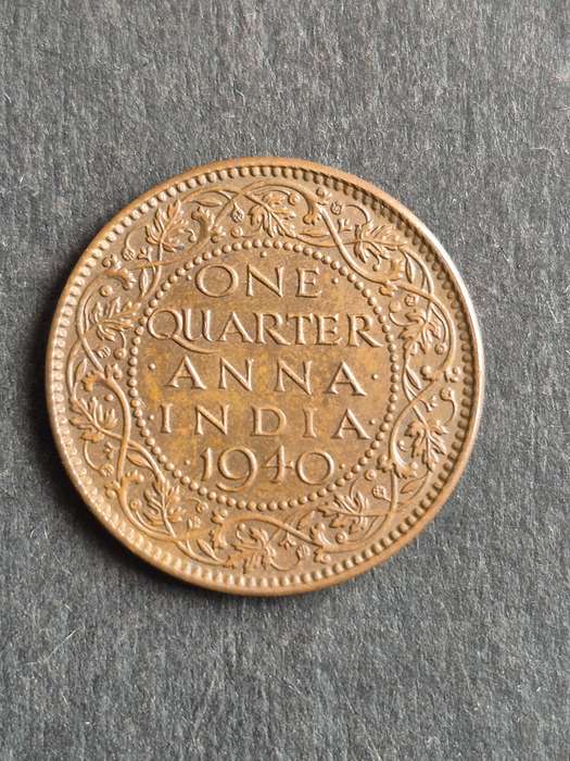 India One Quarter Anna 1940 EF+/UNC