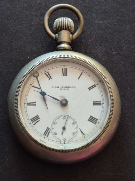 Pan America Pocket Watch- original glass (not working)