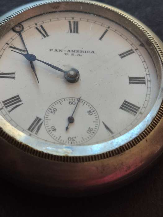 Pan America Pocket Watch- original glass (not working)